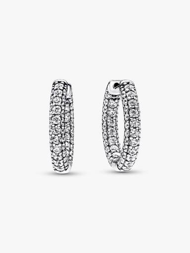 Pandora Timeless pavéprydda hoops