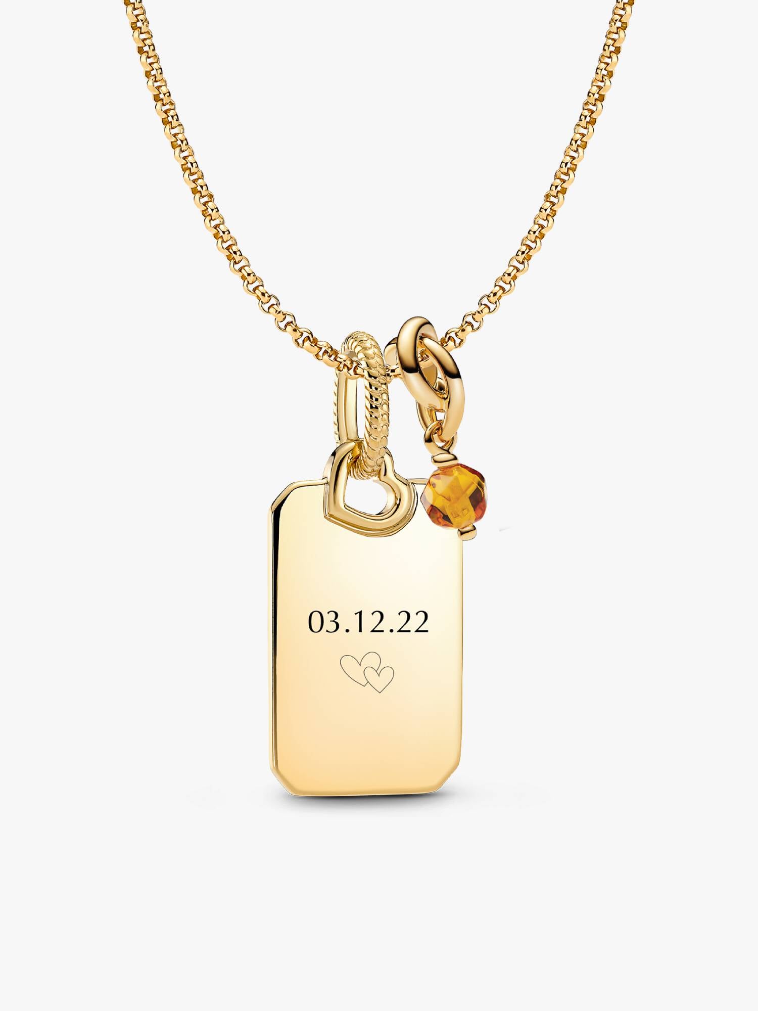 November Graverbar Hängande Berlock Halsband Set