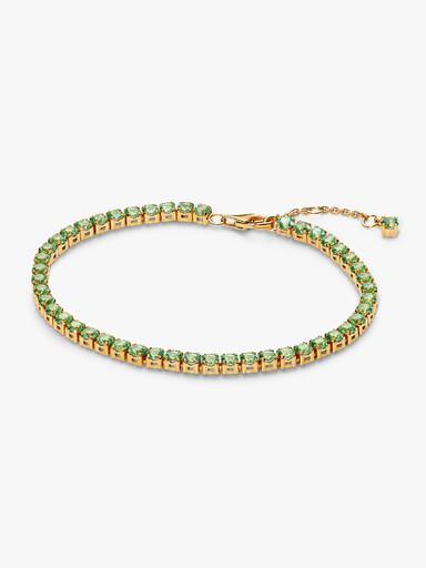 Glittrande grönt tennisarmband