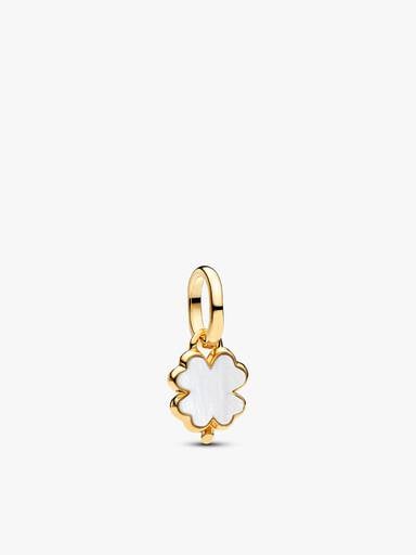 Lyckoögonblick halsband med graverbart hänge & fyrklöver‑charm smyckesset