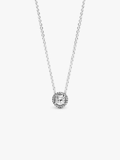 Round Sparkle Halo Halsband