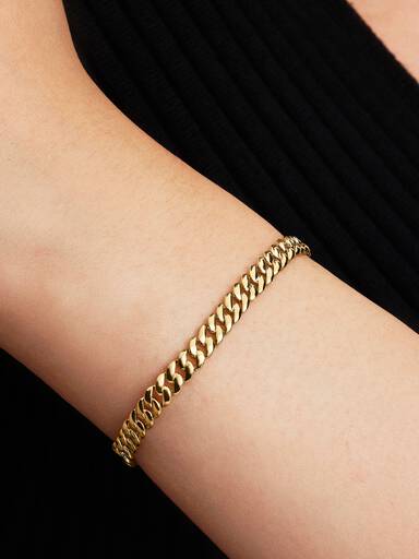 Glänsande pansarkedjearmband