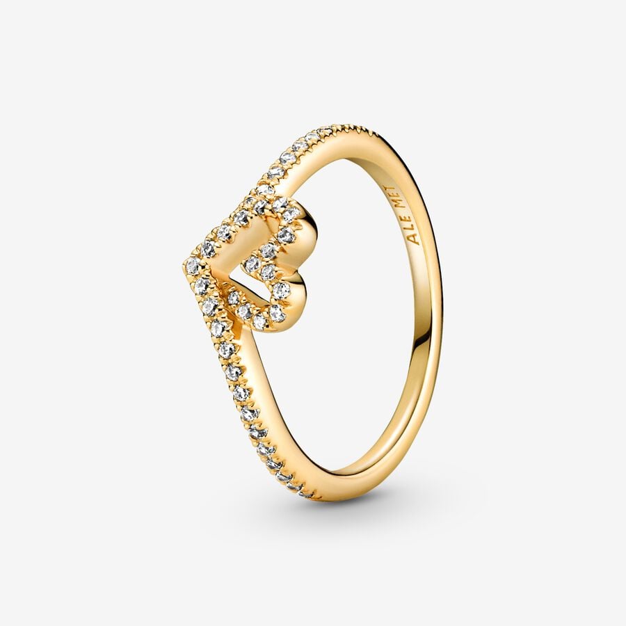 Pandora Timeless wishbone-ring med glittrande stenar image number 0