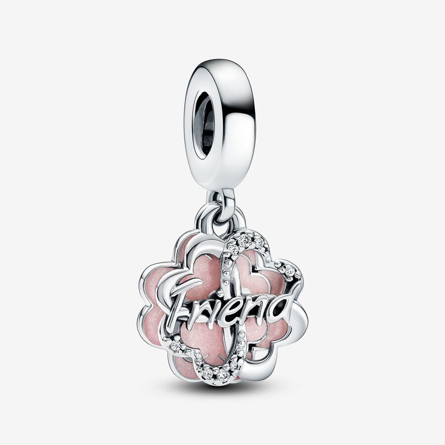 Four-leaf Clover Friendship Double Dangle Charm image number 0