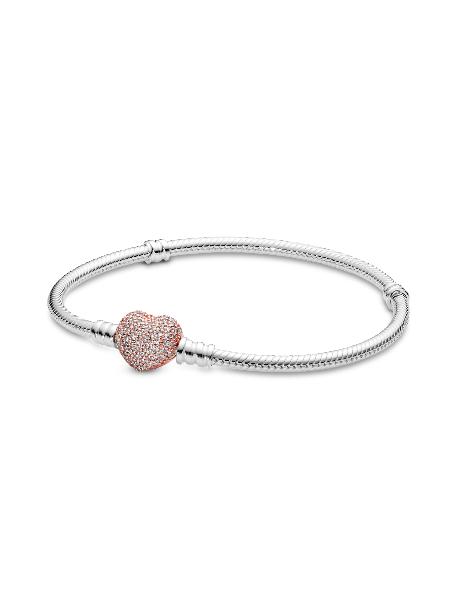 Pandora Moments ormkedjearmband med pavéhjärta