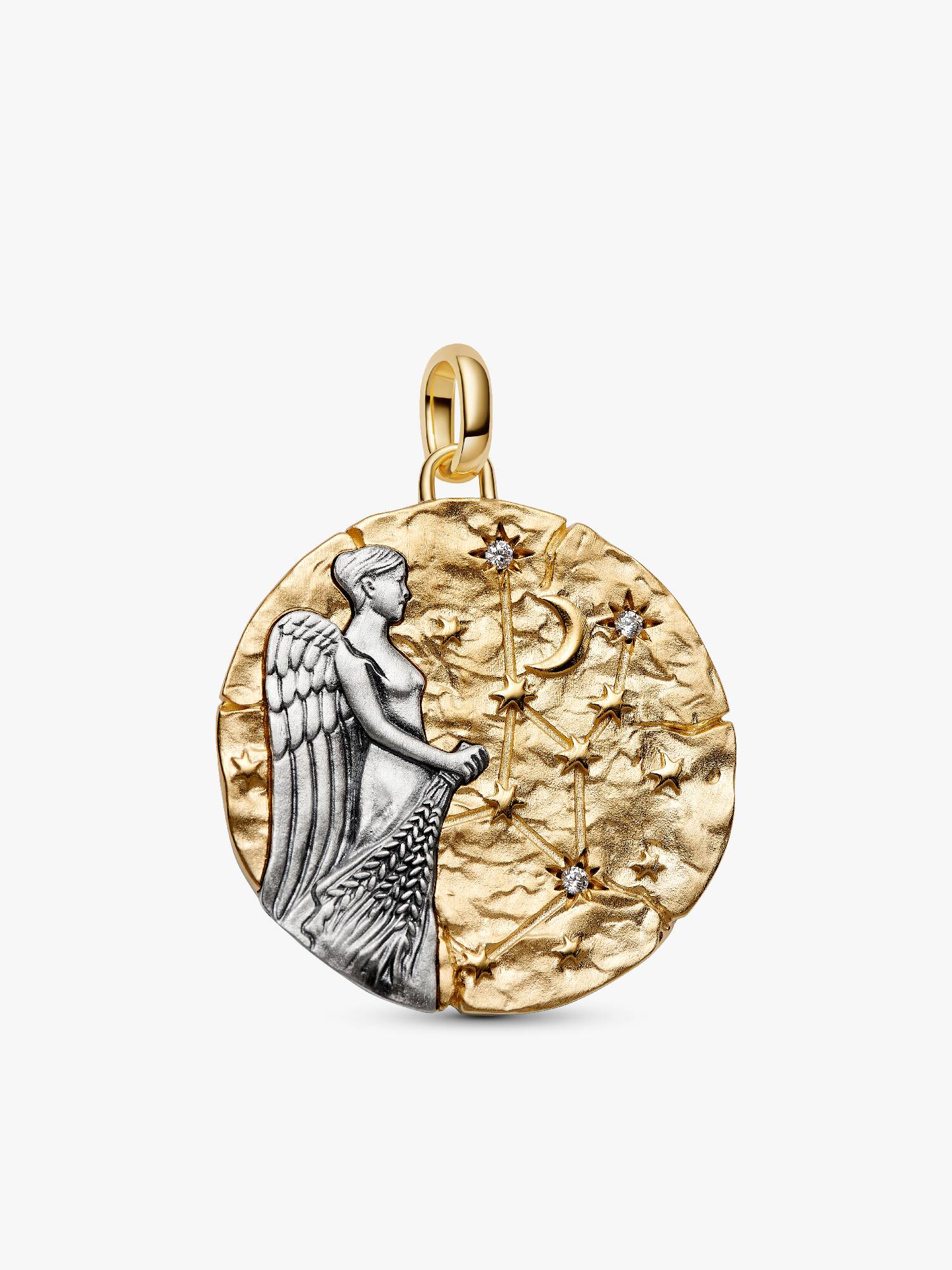 Stor medaljongberlock med stjärntecknet Jungfrun