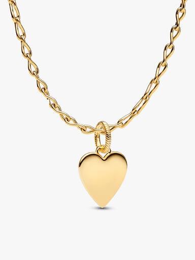 Graverbart Hjärtformat Hängsmycke Halsband