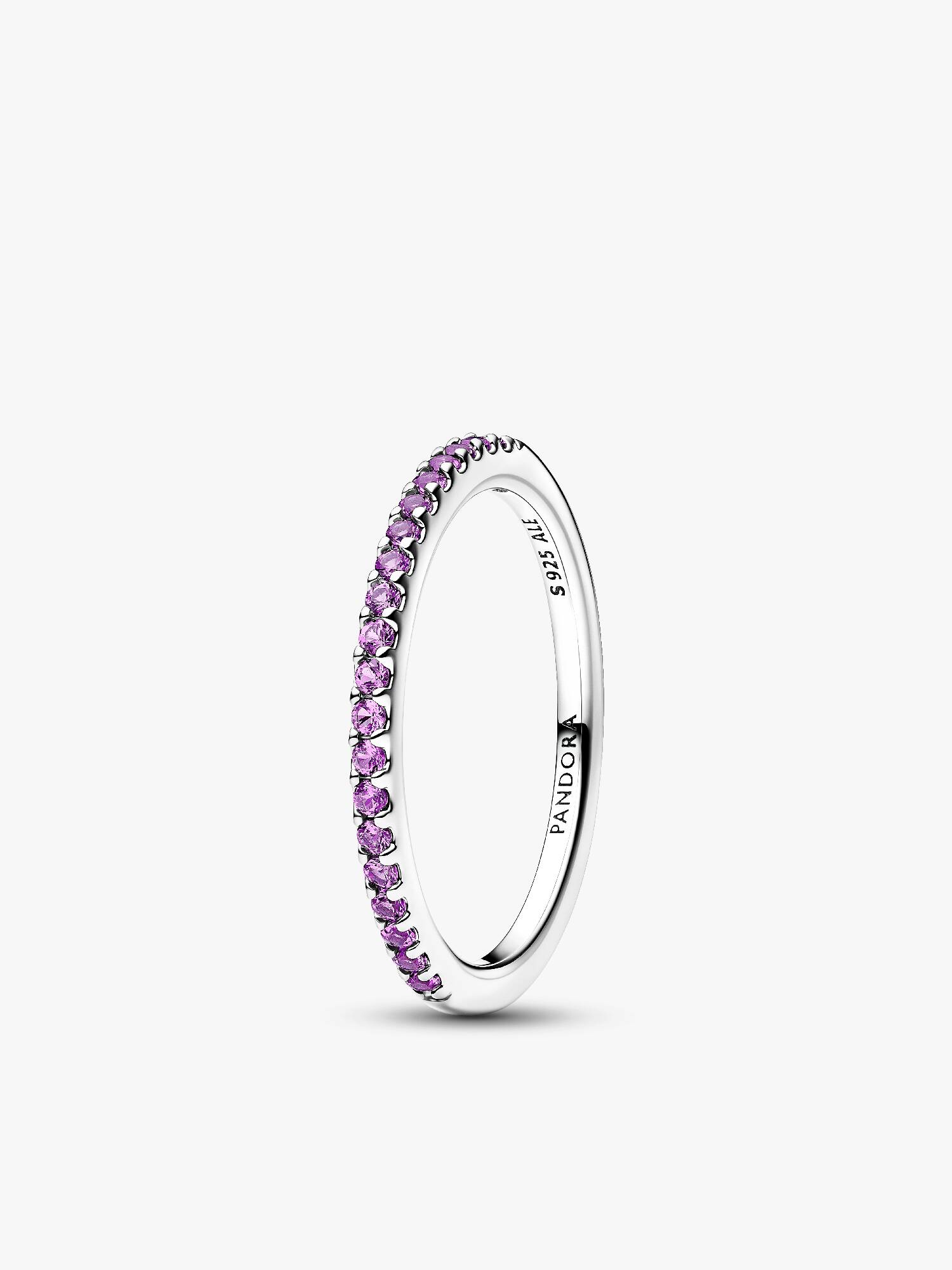 Glittrande lila halv evighetsring 