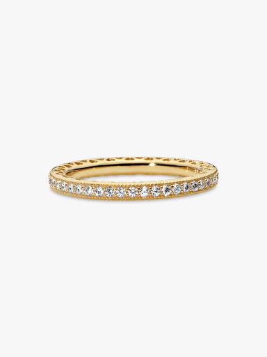 Ring med glitter och hjärtan