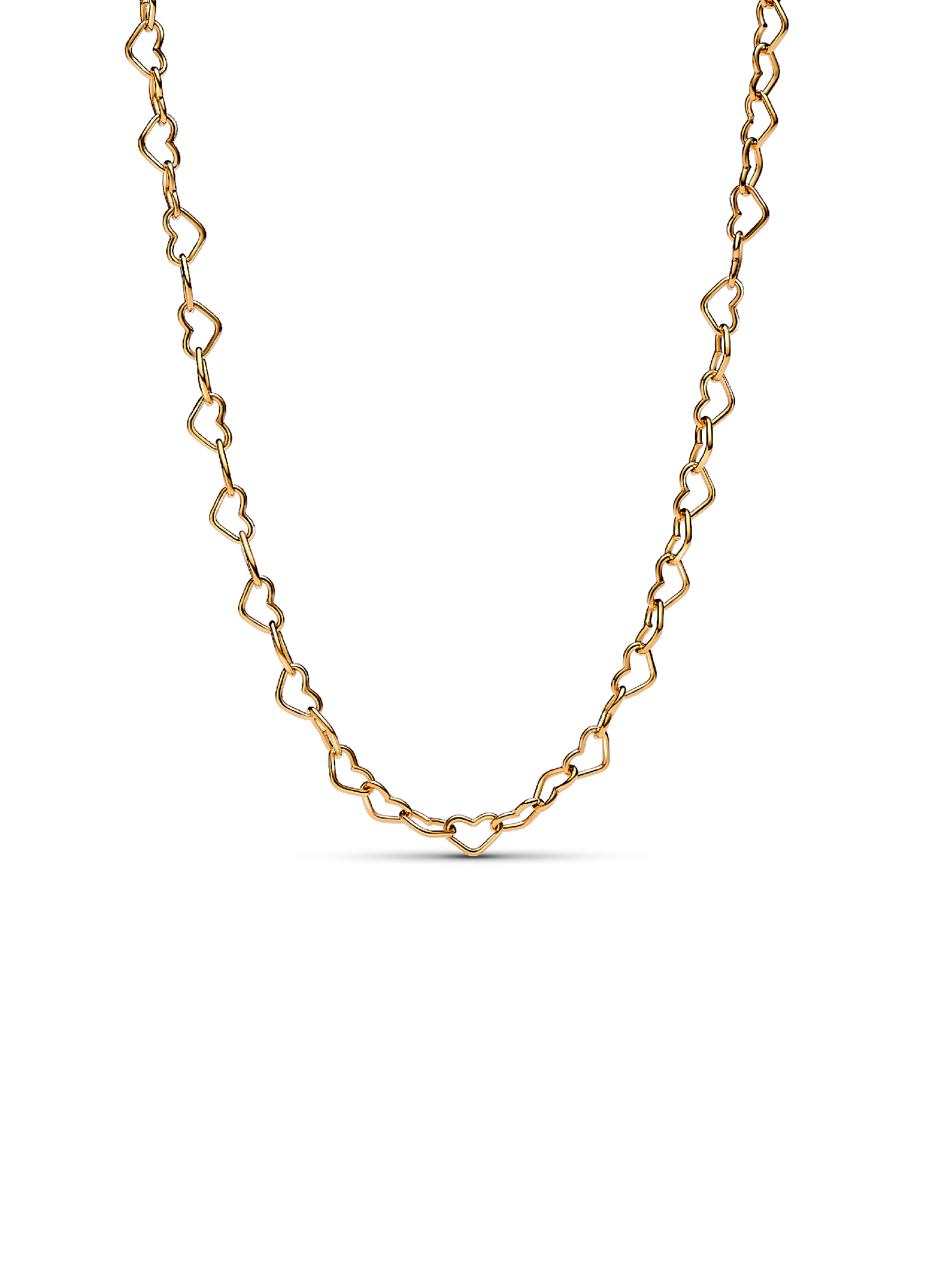 Collierhalsband med länkade hjärtan