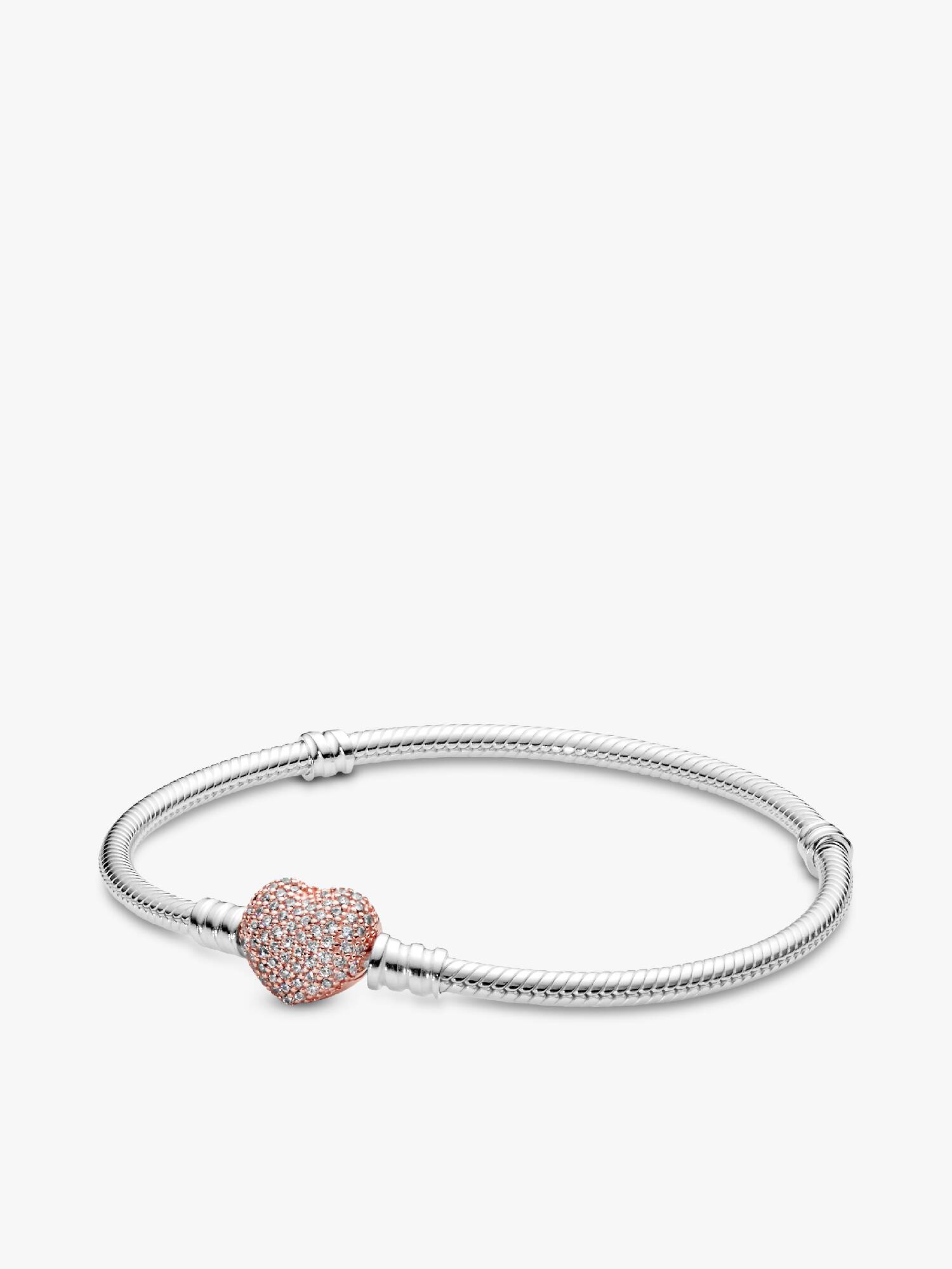 Pandora Moments ormkedjearmband med pavéhjärta