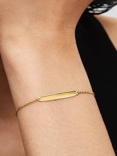 Kedjearmband med graverbar platta