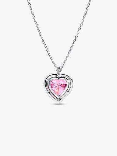 Collierhalsband med rosa sten