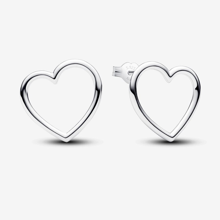 Hjärtformade stiftörhängen image number 0