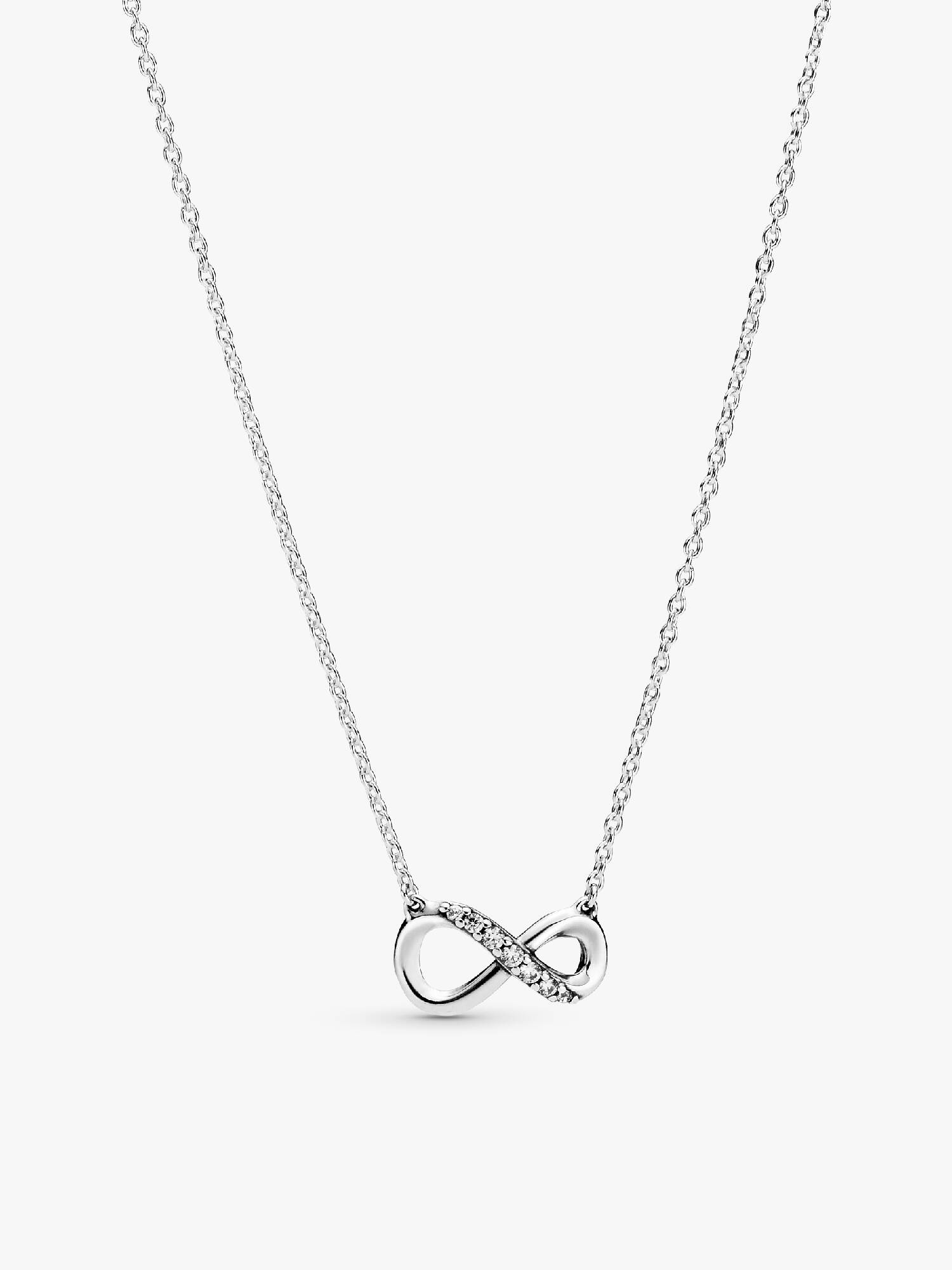 Glittrande halsband med evighetssymbol